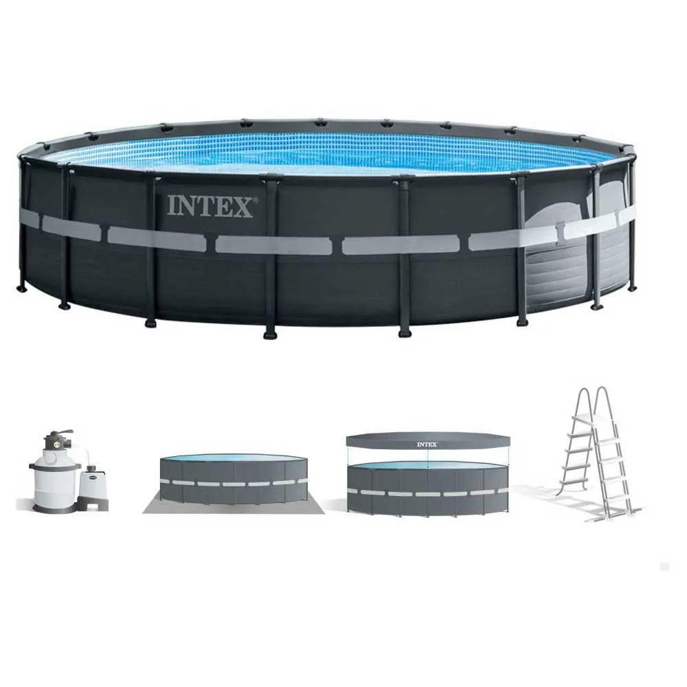 Intex Ultra Xtr 549x132 Cm Stål Rundt Overjordisk Basseng unisex, Grey / blue, 26330L