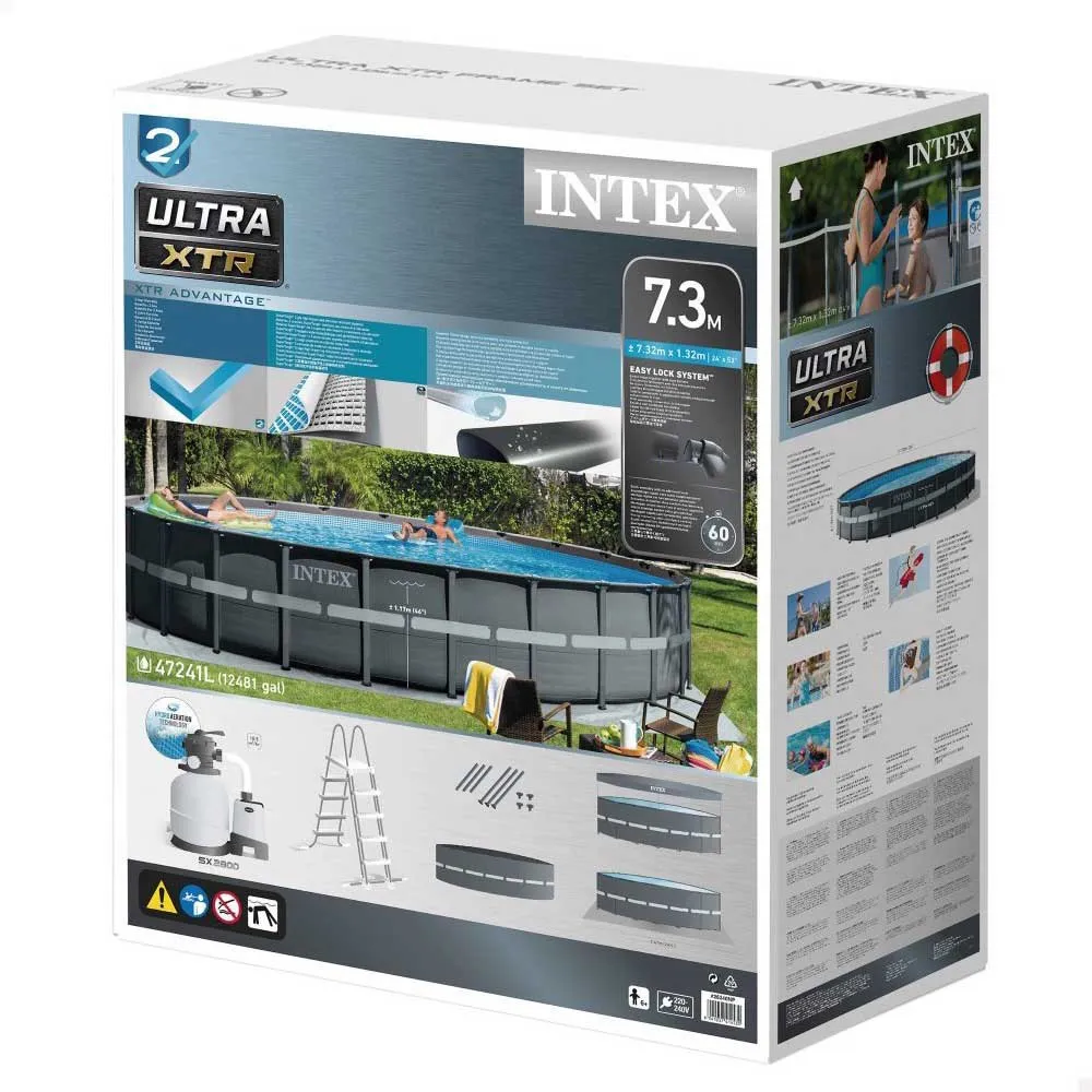 Intex Ultra Xtr 732x132 Cm Stål Rundt Overjordisk Basseng unisex, Grey / blue, 47241L Intex Ultra Xtr 732x132 Cm Stål Rundt Overjordisk Basseng unisex, Grey / blue, 47241L