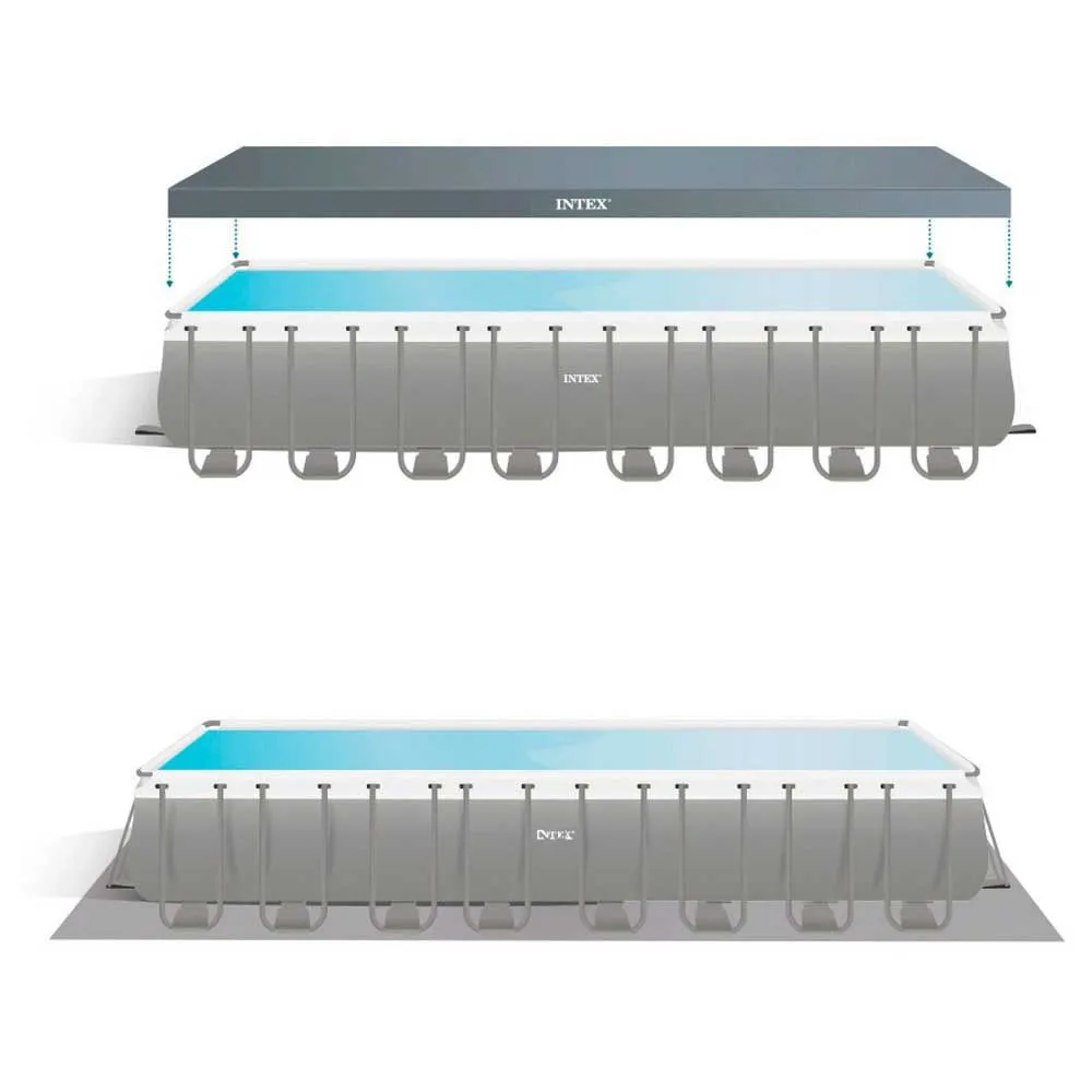 Intex Ultra Xtr 975x488x132 Cm Stål Rektangulært Over Bakken Basseng Med Ramme unisex, Grey / blue, 54368L