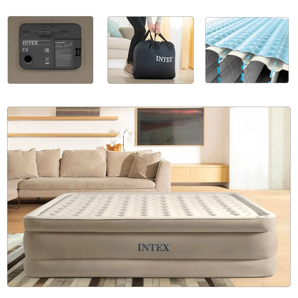 Intex Ultramyk Queen Size Luftseng Refurbished, Beige, One Size Intex Ultramyk Queen Size Luftseng Refurbished, Beige, One Size