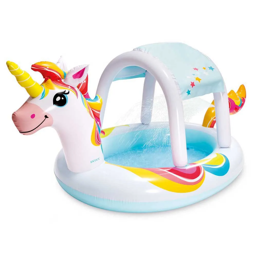 Intex Unicorn 254x132x109 Cm Rund Oppblåsbar Basseng unisex, Multicolor, 130L