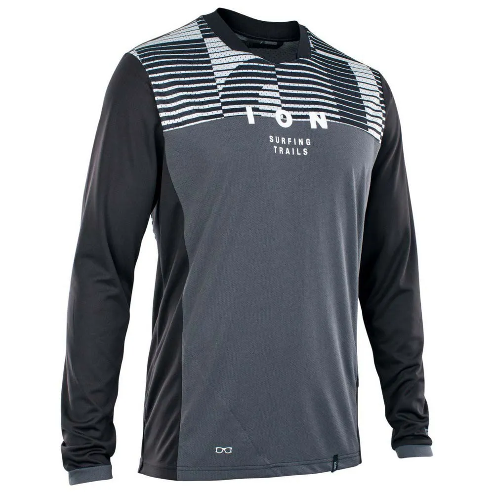 ION Scrub Mesh Ine Langarmet Enduro-sykkeltrøye, Black, L
