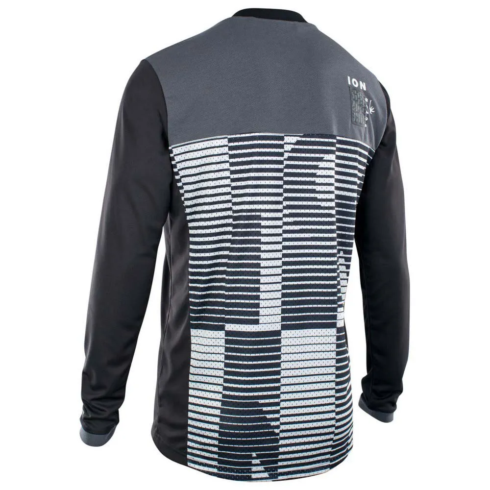 ION Scrub Mesh Ine Langarmet Enduro-sykkeltrøye, Black, L