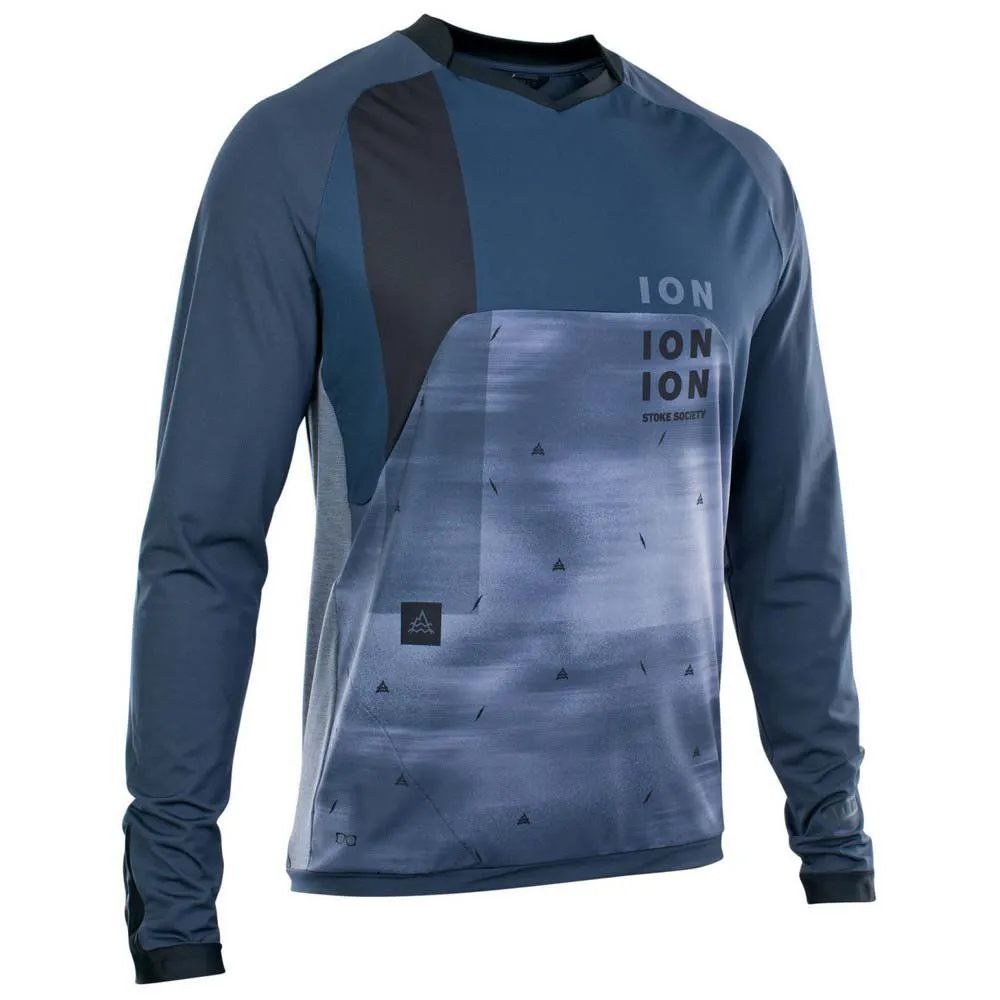 ION Traze Vent Langarmet Enduro-sykkeltrøye, Indigo dawn, S ION Traze Vent Langarmet Enduro-sykkeltrøye, Indigo dawn, S