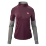 IQ Immo Fleecejakke Med Halv Glidelås female, Potent purple / dark grey melange