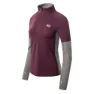 IQ Immo Fleecejakke Med Halv Glidelås female, Potent purple / dark grey melange