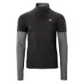 IQ Immo Halv Glidelås Langarmet T-skjorte male, Black / grey melange