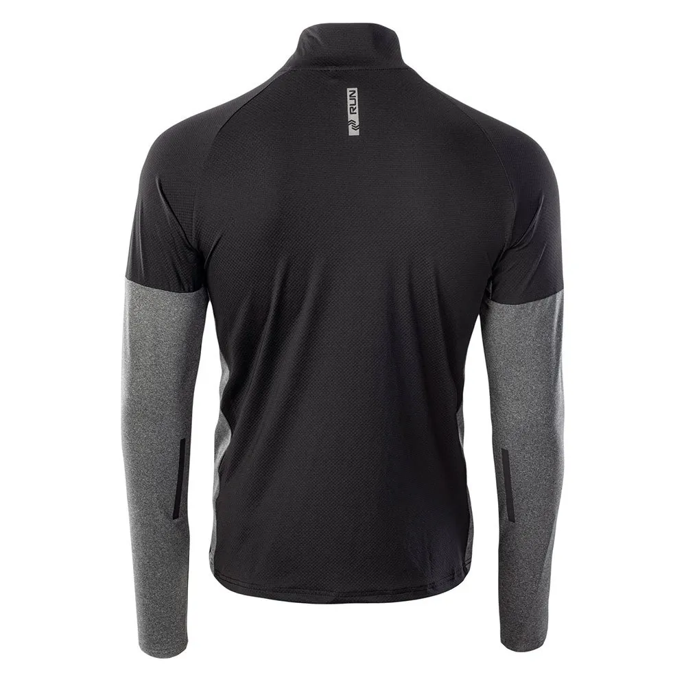 IQ Immo Halv Glidelås Langarmet T-skjorte male, Black / grey melange IQ Immo Halv Glidelås Langarmet T-skjorte male, Black / grey melange
