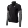 IQ Immo Halv Glidelås Langarmet T-skjorte male, Black / grey melange