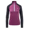 IQ Rimmo Halv Glidelås Langarmet T-skjorte female, Black / dark purple