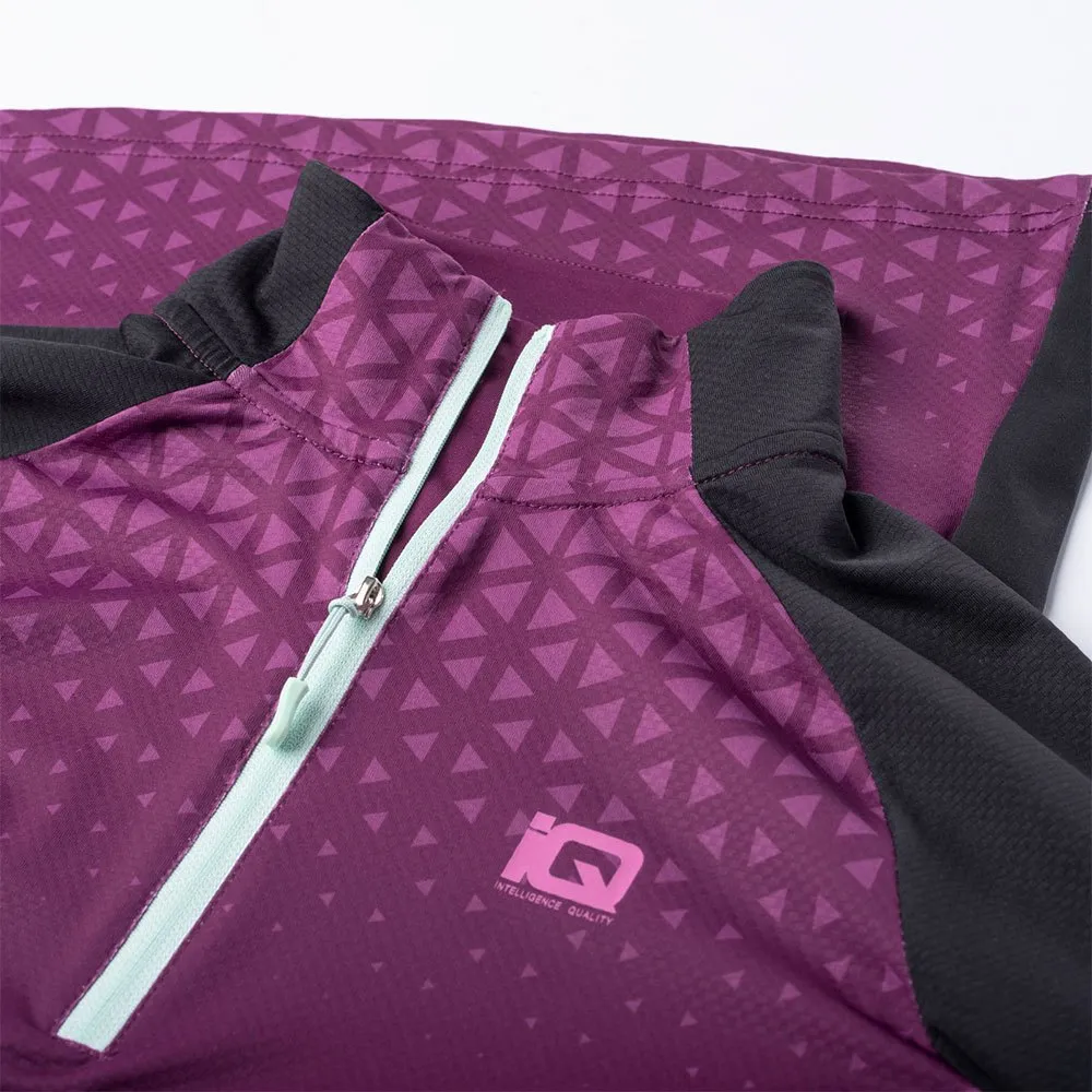 IQ Rimmo Halv Glidelås Langarmet T-skjorte female, Black / dark purple IQ Rimmo Halv Glidelås Langarmet T-skjorte female, Black / dark purple