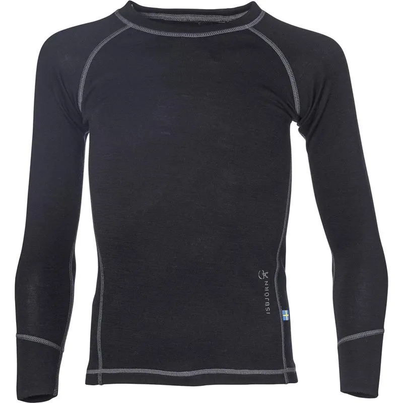 Isbjörn of Sweden Husky Sweater Baselayer Teens, Black 2, 134/140cl Isbjörn of Sweden Husky Sweater Baselayer Teens, Black 2, 134/140cl