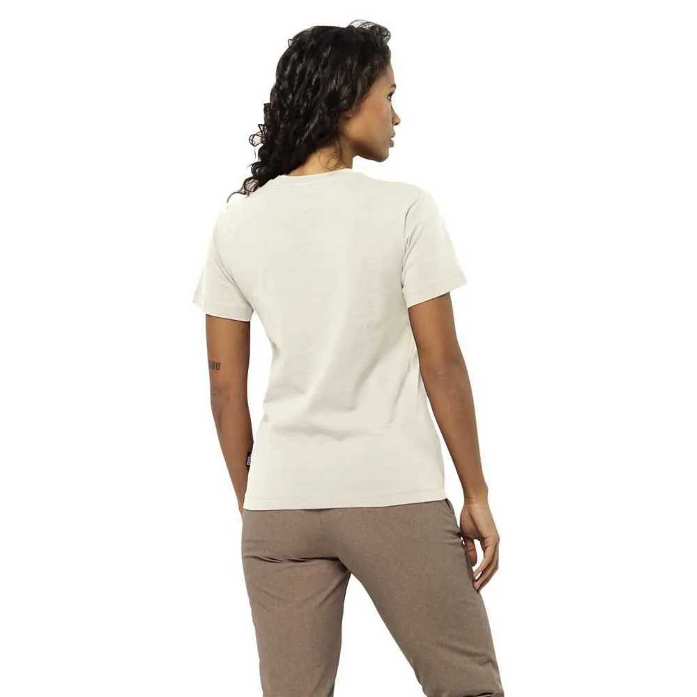 Jack Wolfskin Camping Love Kortarmet T-skjorte, Cotton white