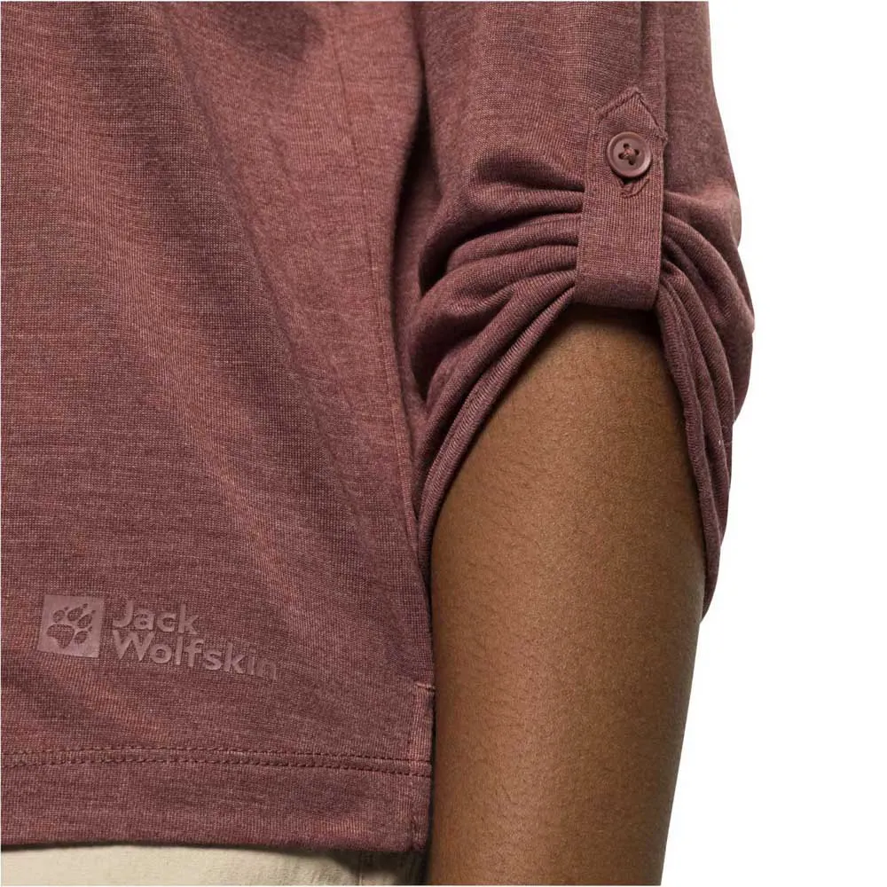 Jack Wolfskin Coral Coast 3/4-ermet T-skjorte, Apple butter Jack Wolfskin Coral Coast 3/4-ermet T-skjorte, Apple butter