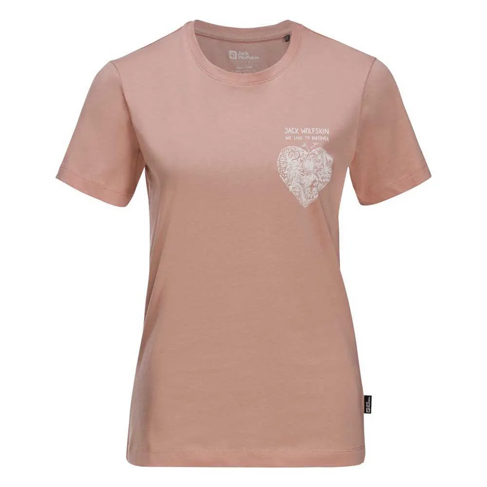 Jack Wolfskin Discover Heart Kortarmet T-skjorte