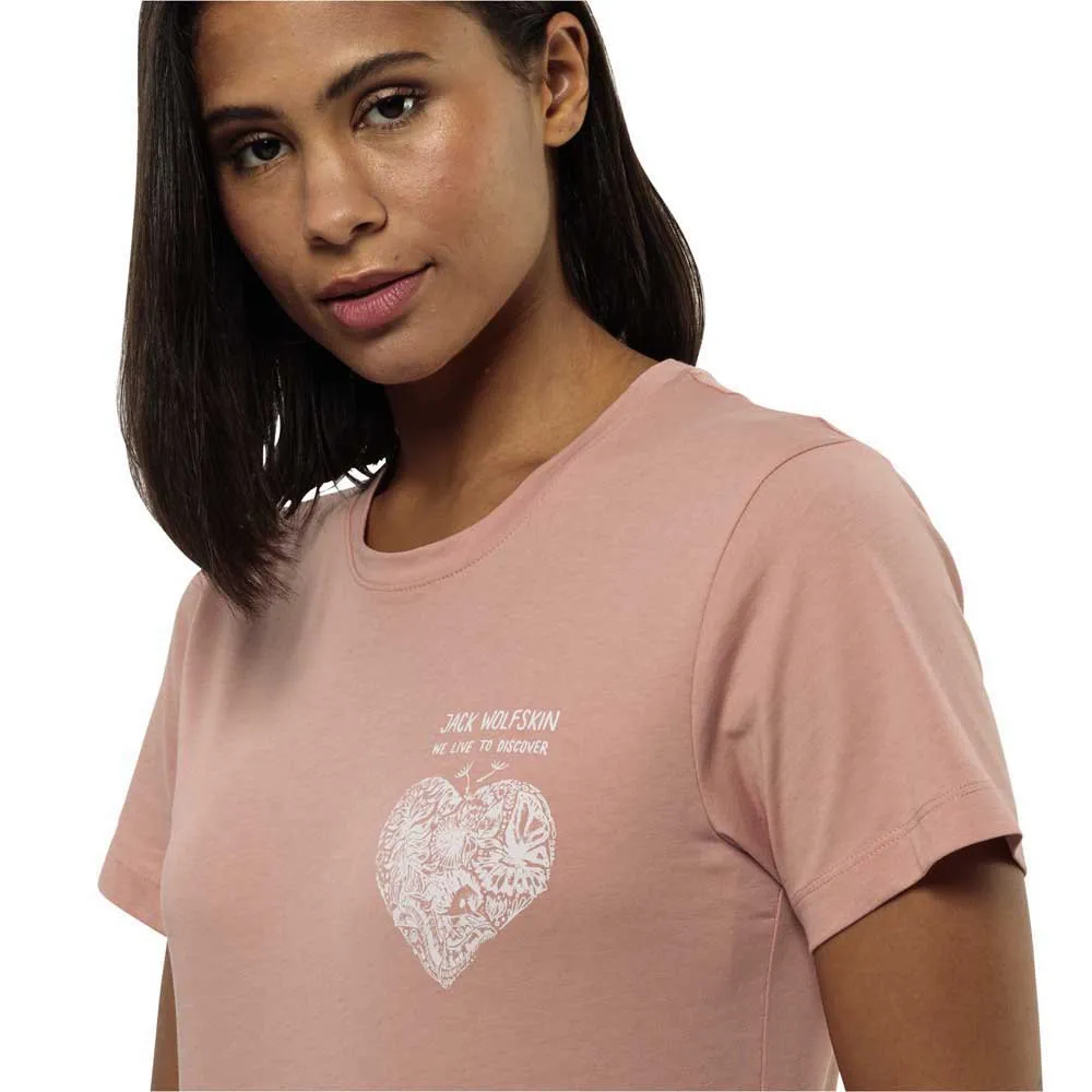 Jack Wolfskin Discover Heart Kortarmet T-skjorte