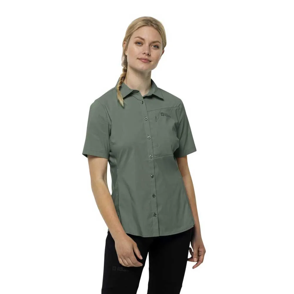 Jack Wolfskin Heidetal Kortarmet Skjorte, Picnic green Jack Wolfskin Heidetal Kortarmet Skjorte, Picnic green