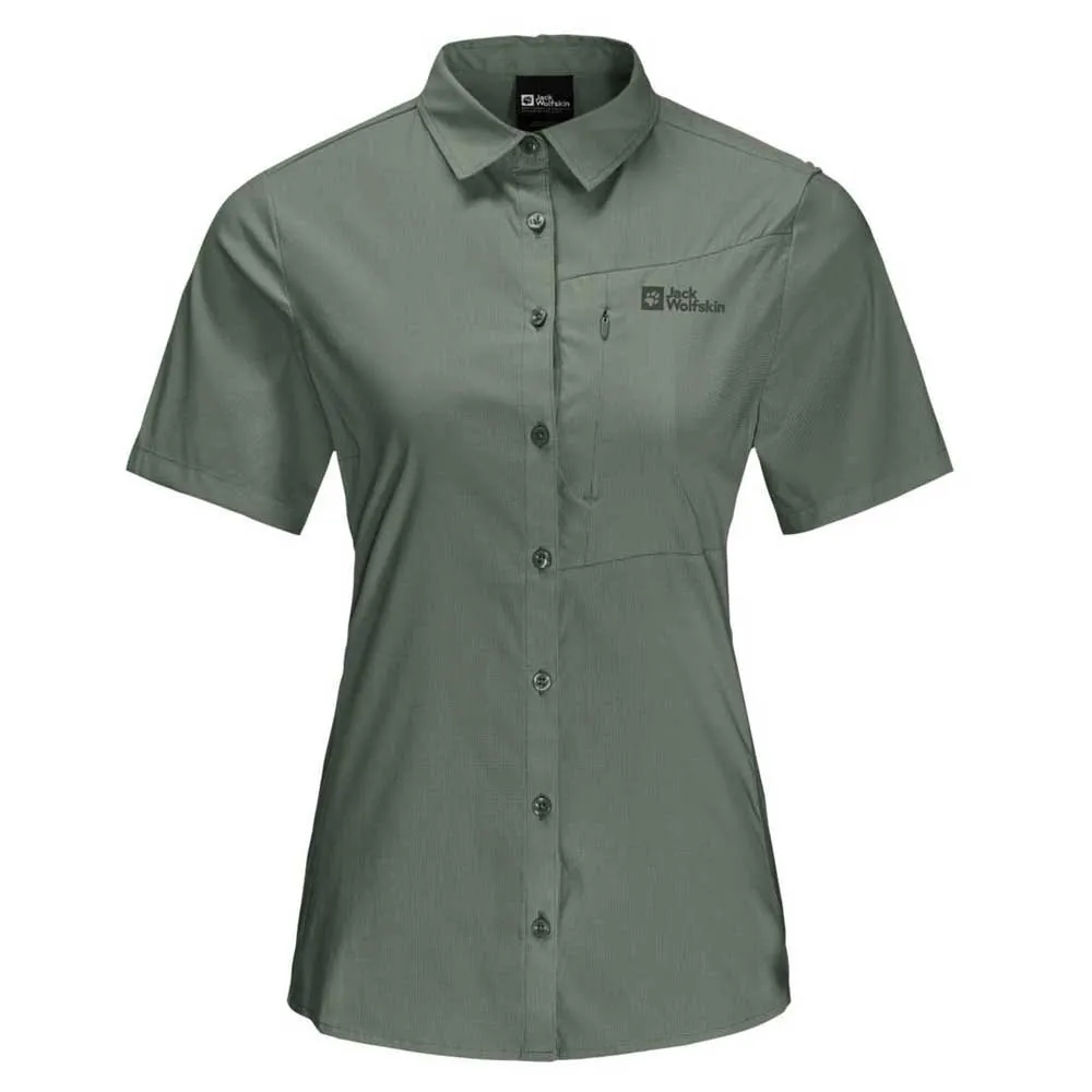 Jack Wolfskin Heidetal Kortarmet Skjorte, Picnic green Jack Wolfskin Heidetal Kortarmet Skjorte, Picnic green