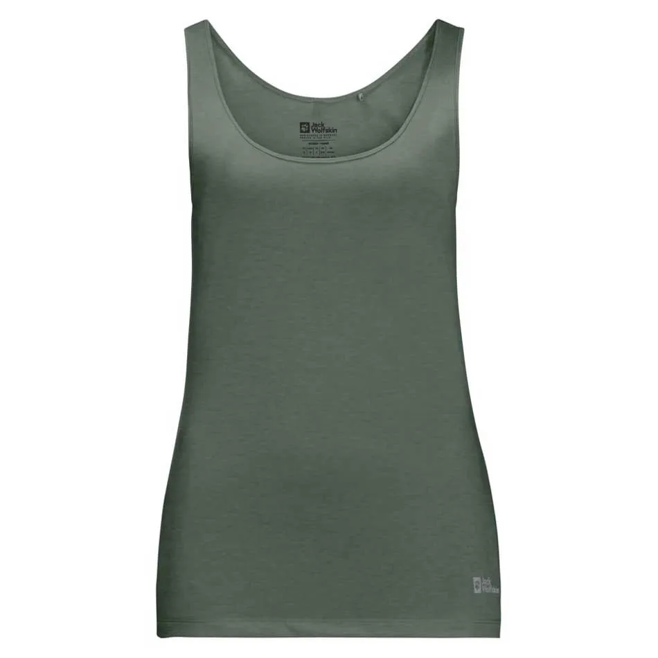 Jack Wolfskin Pack & Go Ermeløs T-skjorte, Picnic green