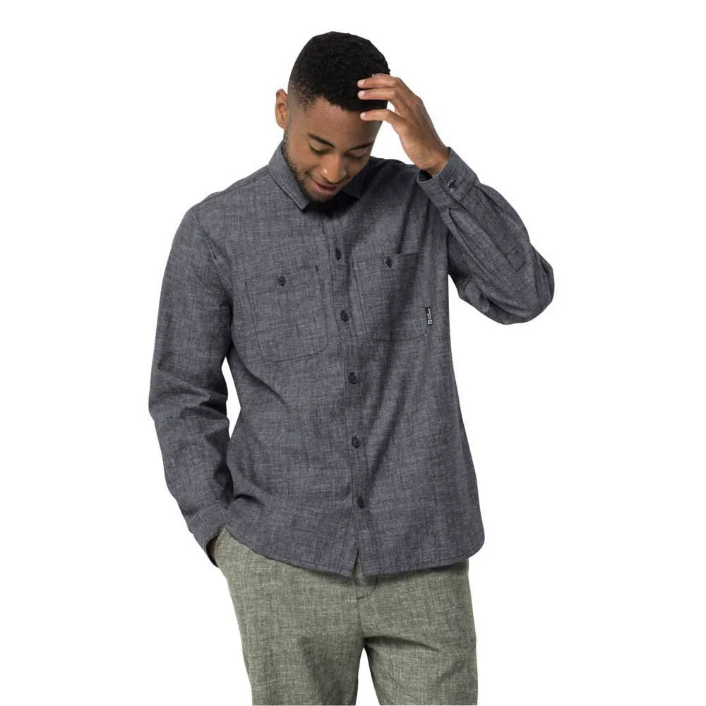 Jack Wolfskin Sandroute Skjorte Med Lange Ermer, Night blue