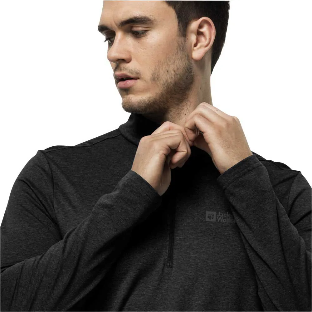 Jack Wolfskin Sky Thermal Half Zip Langarmet T-skjorte