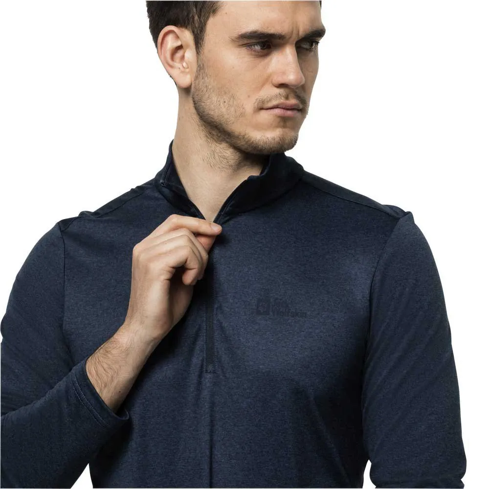 Jack Wolfskin Sky Thermal Half Zip Langarmet T-skjorte