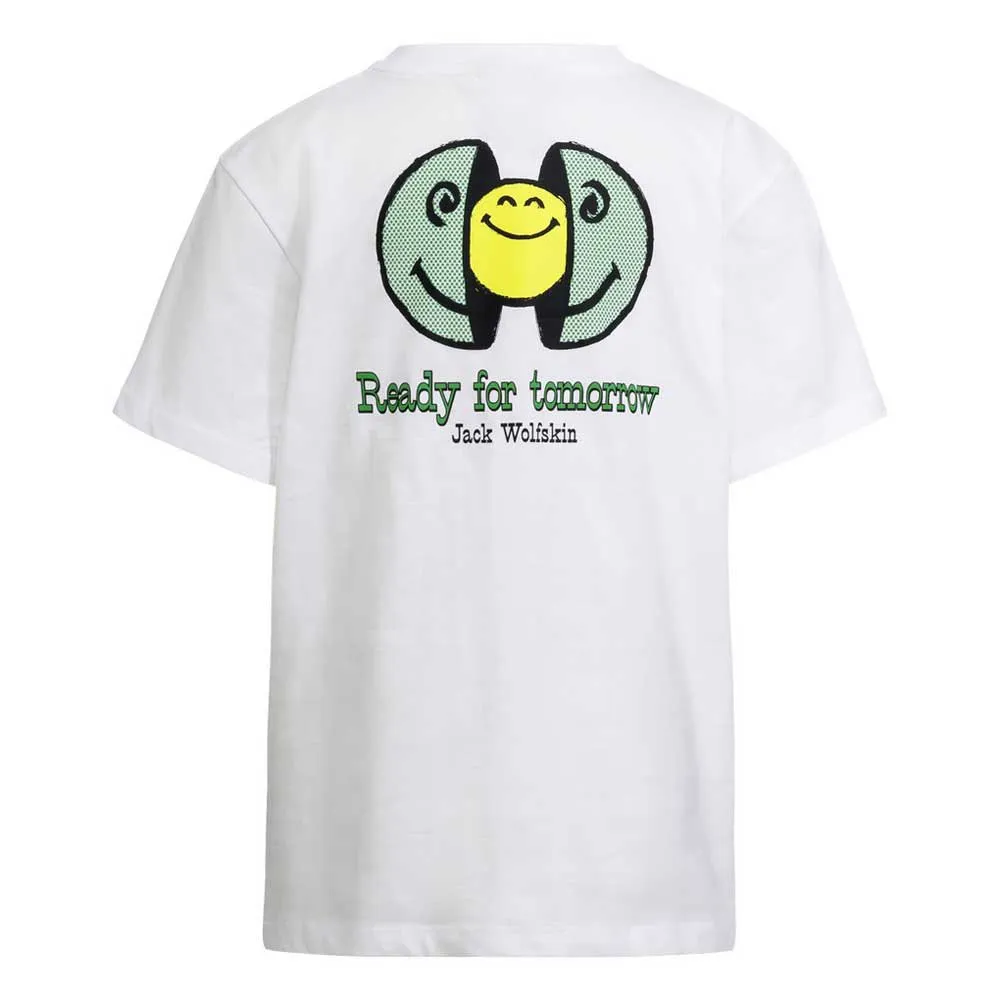 Jack Wolfskin Smileyworld Kortarmet T-skjorte, White, 128cm Jack Wolfskin Smileyworld Kortarmet T-skjorte, White, 128cm