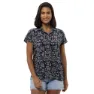 Jack Wolfskin Sommerwiese Kortarmet Skjorte, Leaves night blue