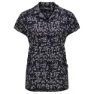 Jack Wolfskin Sommerwiese Kortarmet Skjorte, Leaves night blue