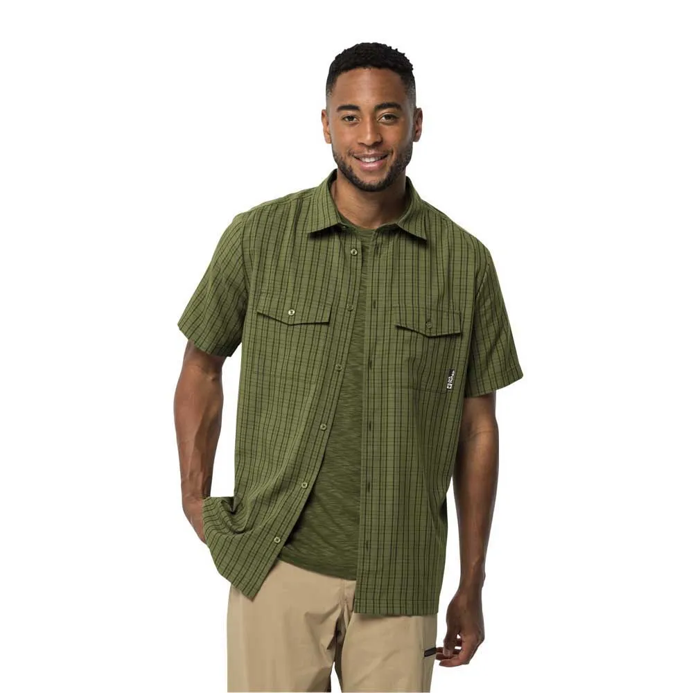 Jack Wolfskin Thompson Kortarmet Skjorte, Bay leaf check