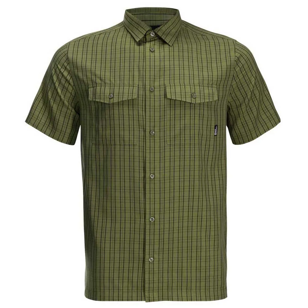 Jack Wolfskin Thompson Kortarmet Skjorte, Bay leaf check