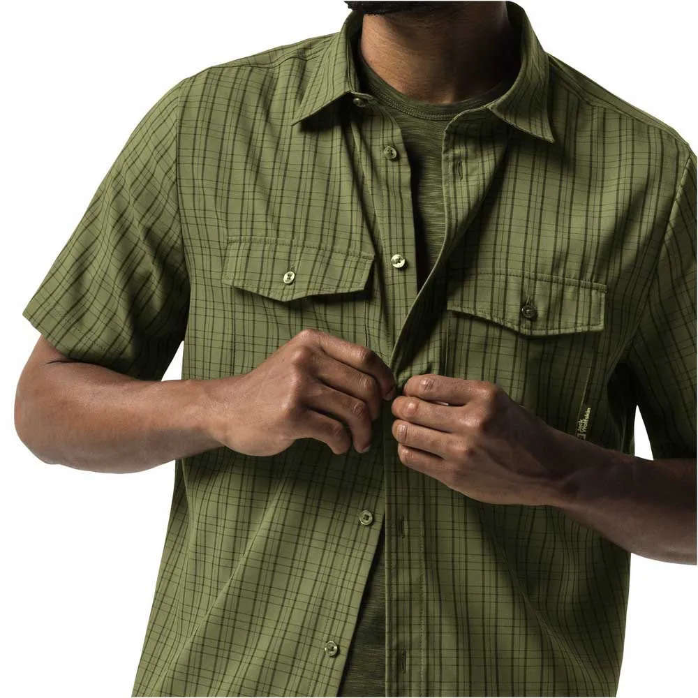 Jack Wolfskin Thompson Kortarmet Skjorte, Bay leaf check