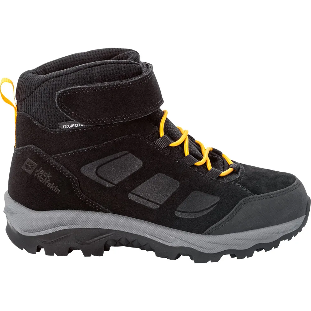 Jack Wolfskin Vojo Lt Texapore Mid Tursko, Black / burly yellow xt, EU 31