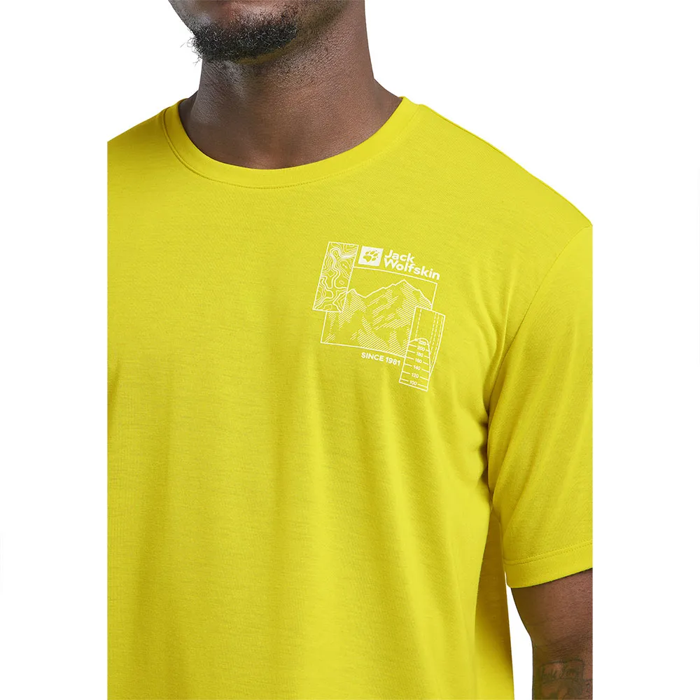 Jack Wolfskin Vonnan Graphic Kortarmet T-skjorte