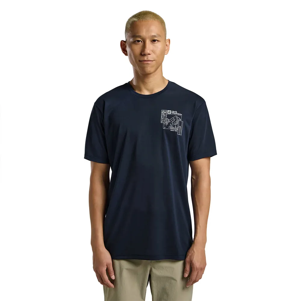 Jack Wolfskin Vonnan Graphic Kortarmet T-skjorte
