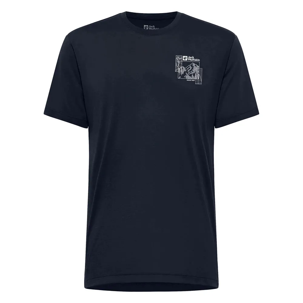 Jack Wolfskin Vonnan Graphic Kortarmet T-skjorte