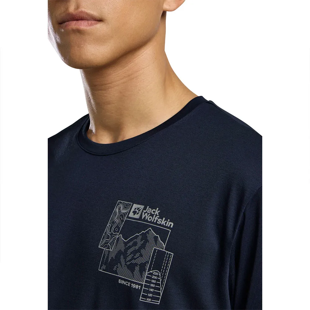 Jack Wolfskin Vonnan Graphic Kortarmet T-skjorte