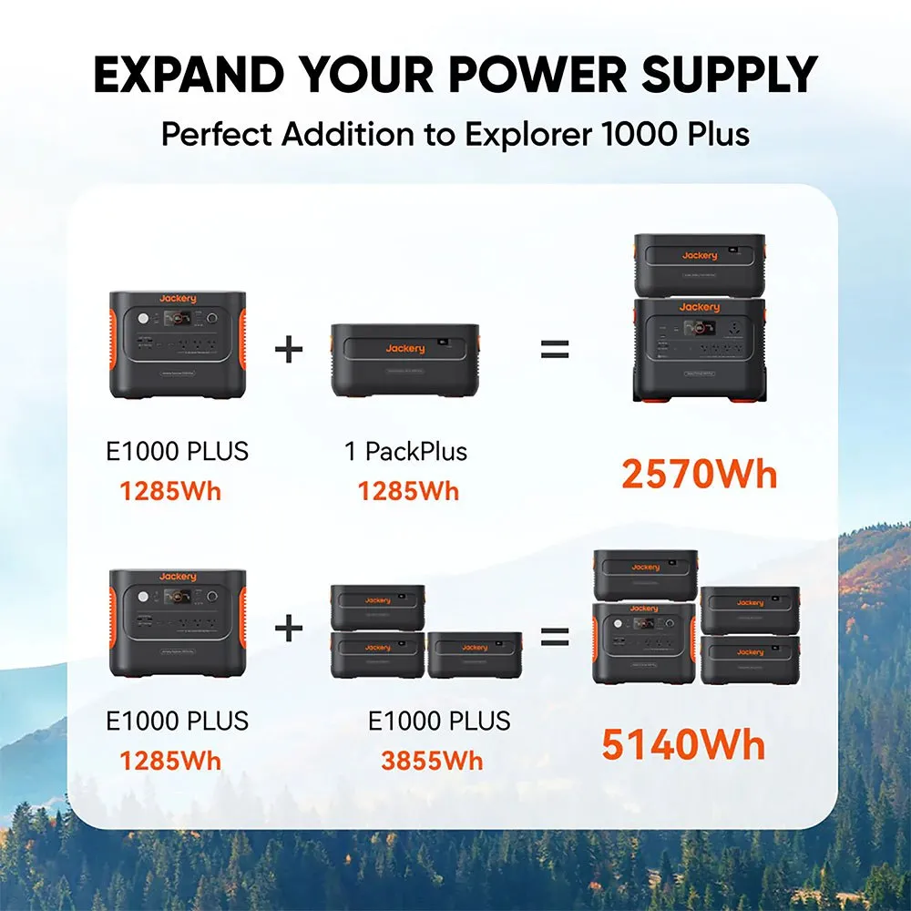 Jackery 1000 Plus Batteri, Black, One Size