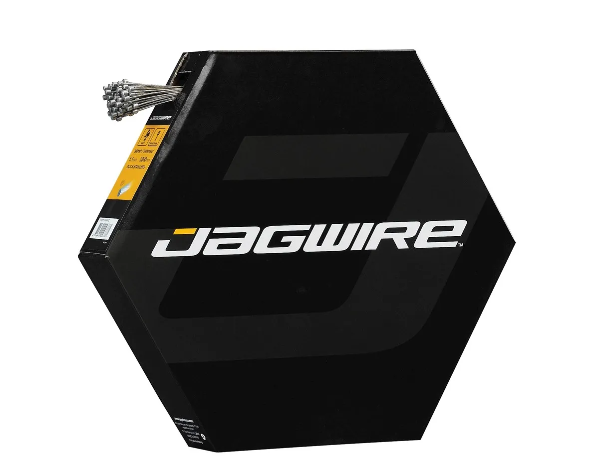 Jagwire girwire, polert og glatt, rustfritt stål, 50 stk.