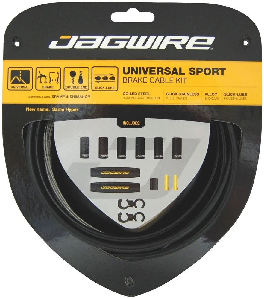 Jagwire universal bremsekabelsett til MTB og race, Svart
