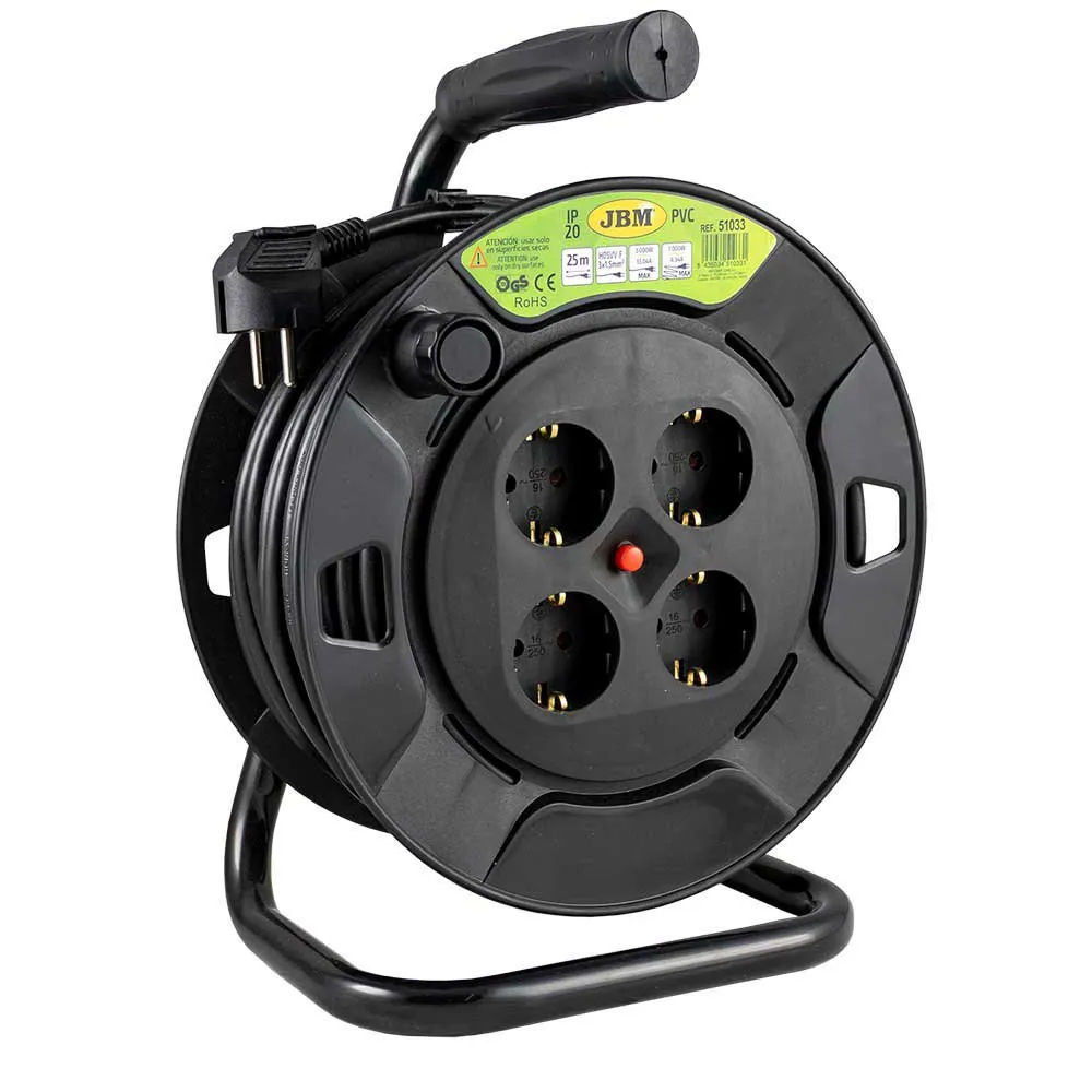 Jbm Electrical 25 M Kabeltrommel, Black, One Size
