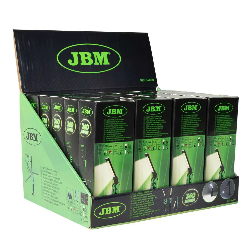 Jbm Mini Articulated Magnetic Led 360lm Lommelykt, Black / green, One Size