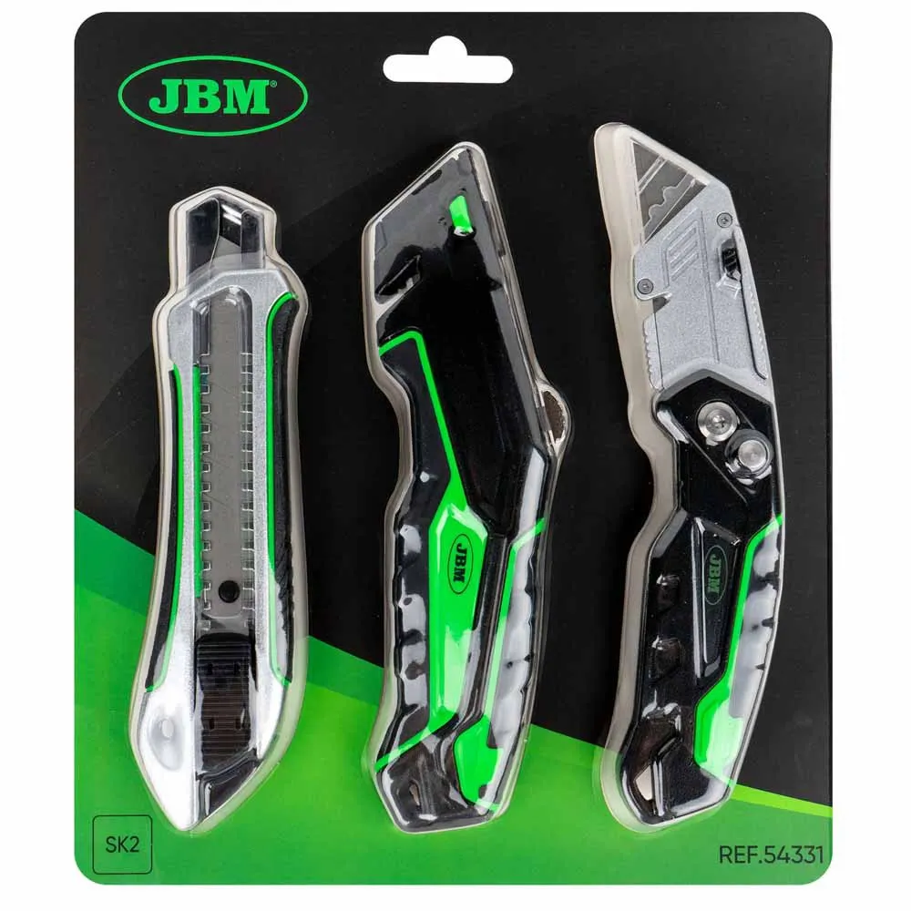 Jbm Sett Med 3 Profesjonelle Kuttere, Black / green, One Size