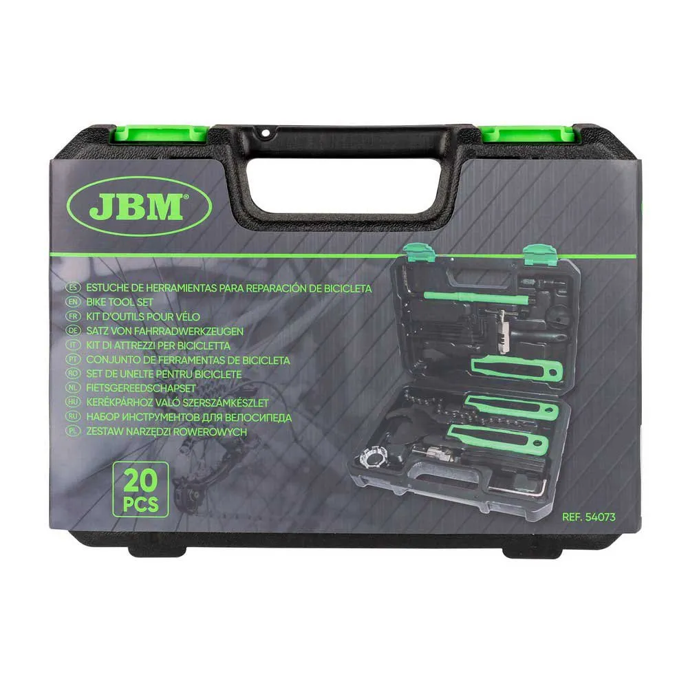 Jbm Verktøykasse For Sykkelreparasjon 20 Stykker, Black / green, One Size Jbm Verktøykasse For Sykkelreparasjon 20 Stykker, Black / green, One Size