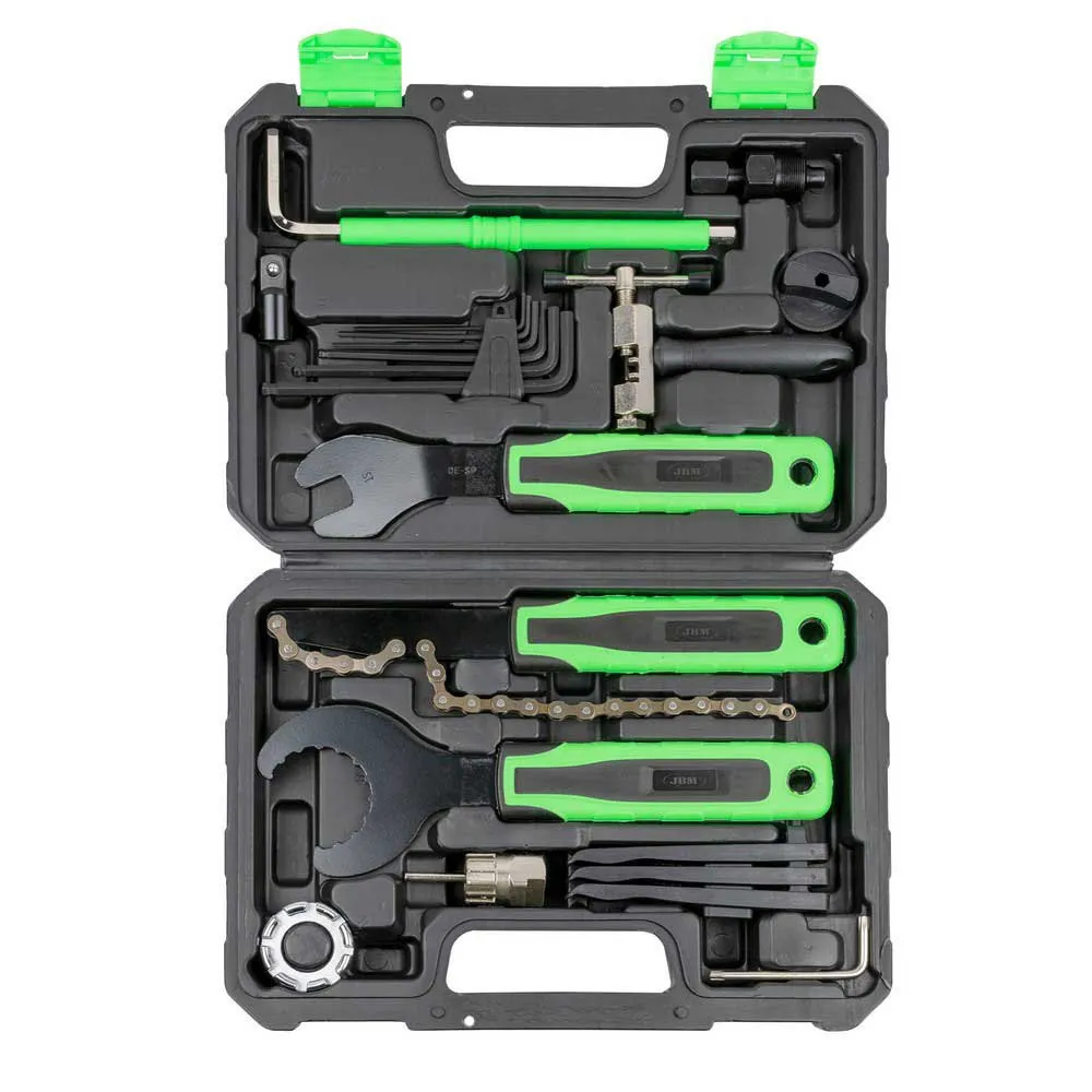 Jbm Verktøykasse For Sykkelreparasjon 20 Stykker, Black / green, One Size Jbm Verktøykasse For Sykkelreparasjon 20 Stykker, Black / green, One Size