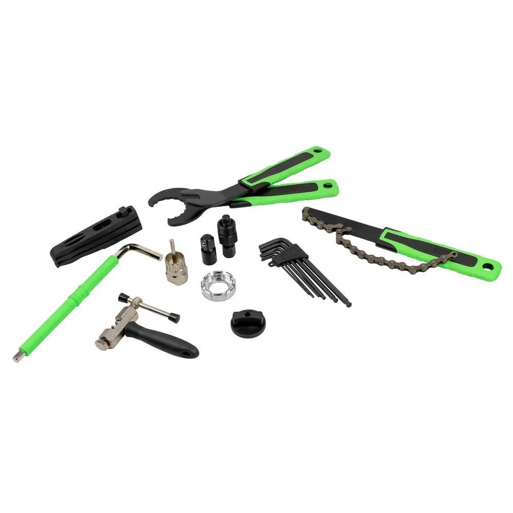 Jbm Verktøykasse For Sykkelreparasjon 20 Stykker, Black / green, One Size Jbm Verktøykasse For Sykkelreparasjon 20 Stykker, Black / green, One Size