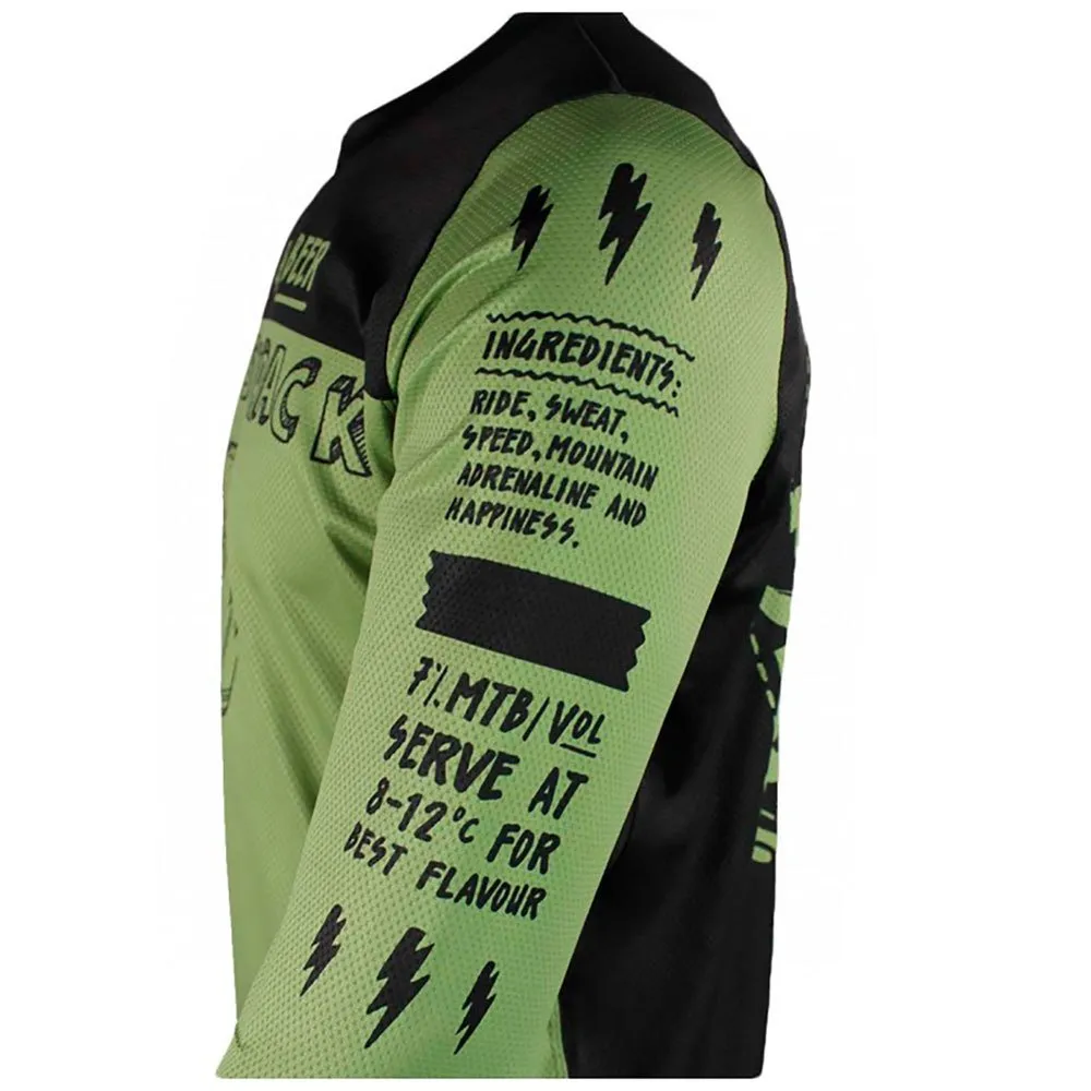 Jeanstrack Bike & Beer 3/4-ermet T-skjorte, Green, XXL Jeanstrack Bike & Beer 3/4-ermet T-skjorte, Green, XXL