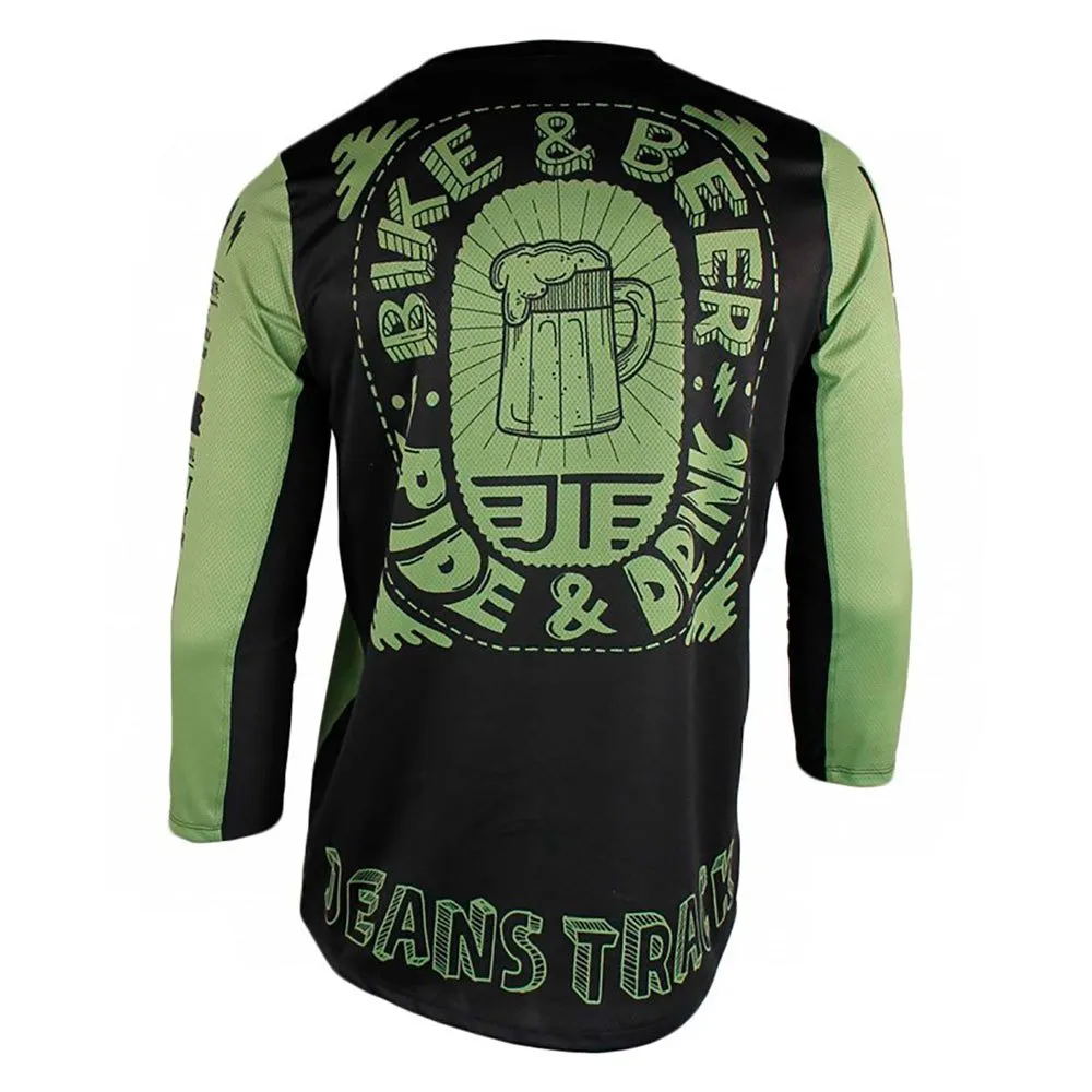 Jeanstrack Bike & Beer 3/4-ermet T-skjorte, Green, XXL Jeanstrack Bike & Beer 3/4-ermet T-skjorte, Green, XXL