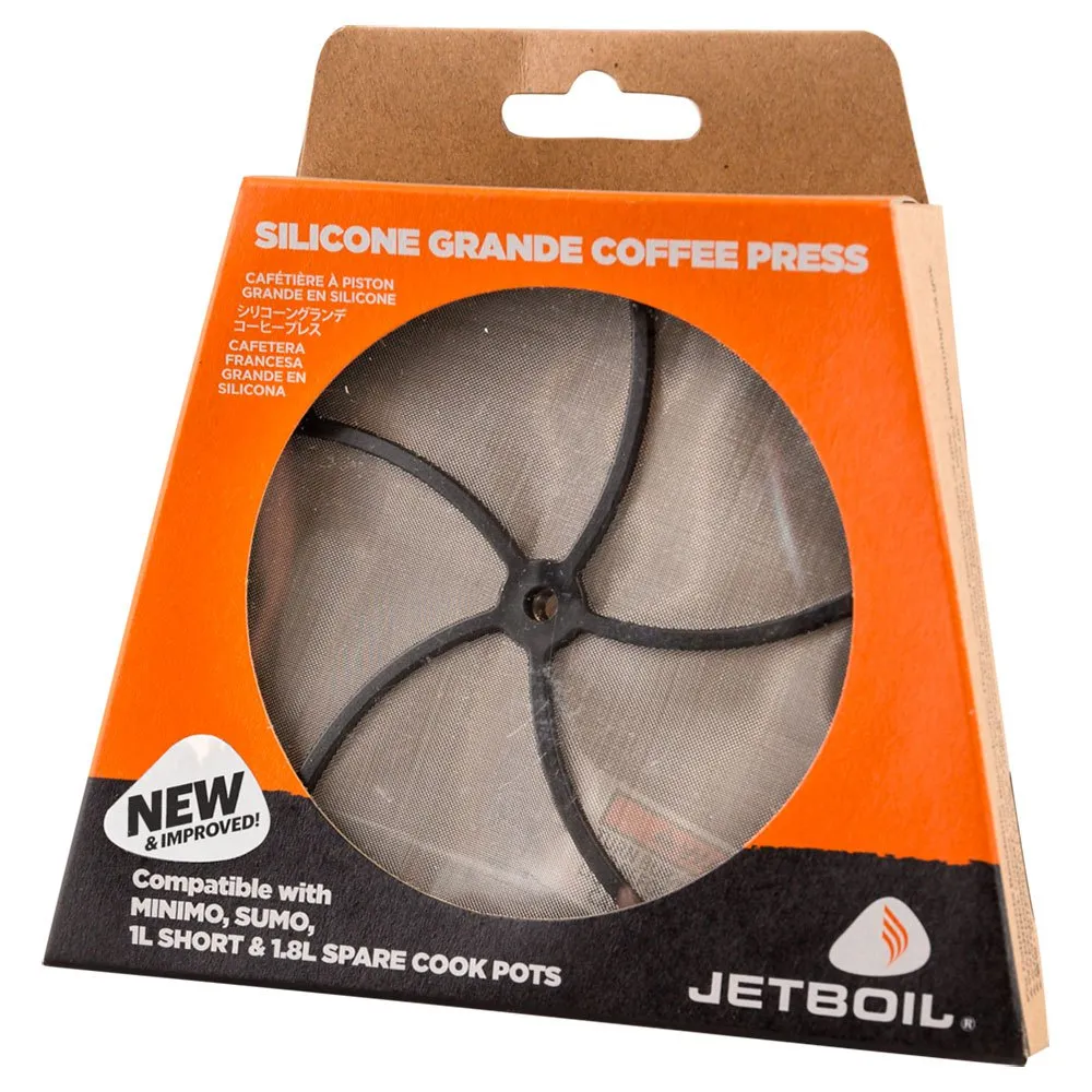 Jetboil Silikon Stor Kaffepresse, Black / orange, One Size