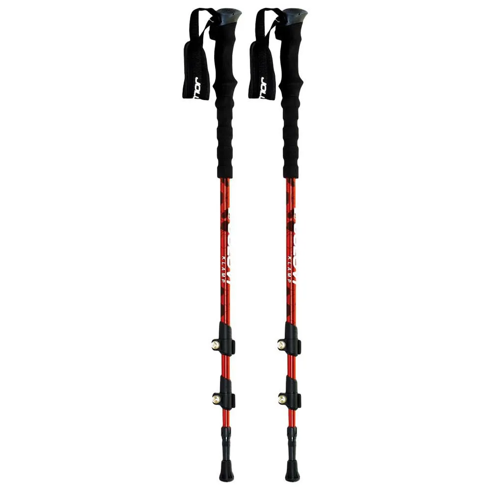 Joluvi Klamp Spaserstokker, Red / black, 67-137cm Joluvi Klamp Spaserstokker, Red / black, 67-137cm